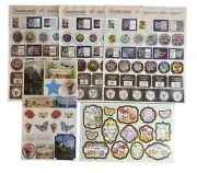 Flowers Floral Stamps Adhesive Junk Journals Card Scrapbooking Stickers