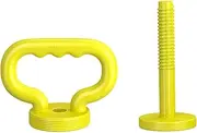 Qianly Kettlebell Handle with Weight Plates, Exercise Equipment for Strength Training