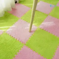 在飛比找蝦皮購物優惠-將 DIY 拼圖毛絨毛絨地毯嬰兒兒童拼圖遊戲墊地板區域地毯遊
