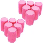 Gogogmee 12Pcs Self Adhesive Sponge Hair Rollers Heatless Curlers for Easy Styling Lightweight Durable Hair Curler for All Hair Types Textures Rosy Blue