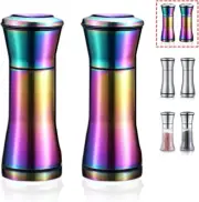 Rainbow Salt and Pepper Shakers Titanium Plating Stainless Steel Salt and Peppe