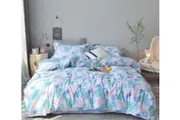 3D Light Blue Pink Leaves 14134 Quilt Cover Set Bedding Set Pillowcases 3D Duvet cover