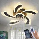 Ceiling Fan with Lights Remote Control, Black Modern Ceiling Fan with Light, 3 L