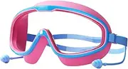 Recognizeknow Swim Goggle, Hd Children'S Large Frame Waterproof and Anti-Fog Swimming Goggles, Waterproof and Anti-Fog & Uv