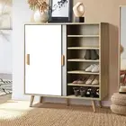 Oikiture Shoe Cabinet Storage Organiser Shoes Rack Sideboard Shelf Cupboard
