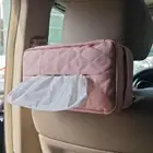 Car Tissue Holder for 120 Standard Tissue,Leather PU Tissues Box Cover for Car B