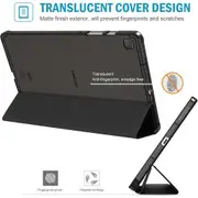 NICE - ( Black ) Slim Light Cover Stand Hard Shell Folio Case for Galaxy Tab S6 lite ( 2024 Model - SM-P62X ) with Pen Holder [TAANCE620021]