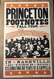 2020.10.01 Hatch Show Print ~ Princeton Footnotes Fall Tour 60 Years A cappella