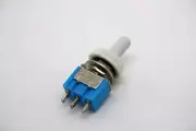 MINI TOGGLE SWITCH SPDT ON-OFF-ON WITH WHITE WATERPROOF TIP - 3 PIN
