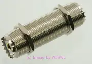 UHF Female Coax Connector Adapter 2" Bulkhead - by W5SWL