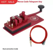 Morse Code Shortwave Radio CW Magnetic Force Telegram Key with Long Armand