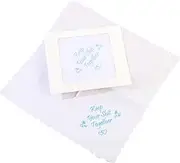 [JukLoos] Something Blue Wedding Gift Handkerchief Wedding Day Bride Gift Handkercheif With Keep Your Shit Together, Multi