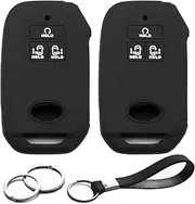 2pcs Compatible with Kia Carnival Smart 6 7 Buttons Key Fob Cover Case Key Chain Protector Keyless Entry Remote Holder