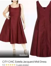 City Chic Small Dress Estella Plus Size 16 Fit And Flare