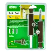 Whitco Mahogany CYL4 Patio Bolt - 2 Pack Home Door Hardware Accessories