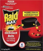 Raid Max Cockroach Baits, Cockroach Killer, Lasts up to 3 Months, Child Resistan