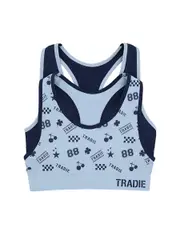 Tradie Girls Seamfree Racer Crop 2Pack