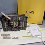 正品現貨 FENDI 芬迪 迷你款式BY THE WAY MINI 棕色 手提包 肩背包斜背包 枕頭包 實拍