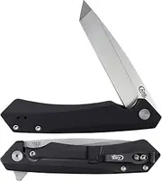 CASE XX WR Pocket Knife Kinzua EDC, S35VN Tanto Blade, Black Anodized Aluminum Handle W/ Clip #64665 (KINZUA) 4 3/4" Inches Closed