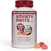 SmartyPants Kids Formula Cherry Berry Daily Gummy Vitamins: Gluten Free, Multivitamin & Omega 3 Fish Oil (DHA/EPA), Methyl B12, Vitamin D3, Vitamin B6, 120 Count (30 Day Supply) - Packaging May Vary
