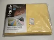 Vintage Montgomery Ward Percale Full Fitted Sheet Sun Yellow No Iron Brand New