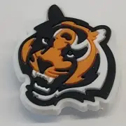 NFL shoe charm Cincinnati Bengals Tiger Head Logo for Crocs Clogs and Foam Shoes