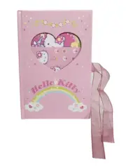 Hello Kitty Sanrio Unicorn Hardcover Notebook with Stickers and Tie Close NEW