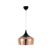Polk 1 Light Pendant 300mm Black & Copper - POLK PE30-BK+CP