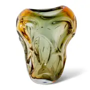 E Style Josiah Glass Flower Vase Centerpiece Home Decor 27cm Amber/Black