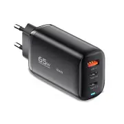 [GaN Tech] Essager 65W 3-Port USB PD Charger 2Type-C+USB-A PD3.0 QC3.0 Fast Charging Wall Charger Adapter EU Plug US Plu
