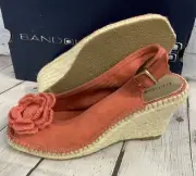Bandolino Women’s Collide Wedge Sandals Leather Upper Size 7 Salmon Pink NIB