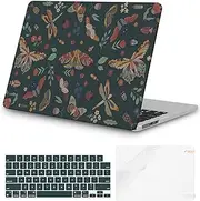 iCasso for M4 MacBook Air 13 inch Case 2025 2024-2022 M3 M2 Model A 3240 A3113 A2681, Sturdy Protective Pattern Plastic Hard Shell Case for Mac Air 13.6", Keyboard Cover+Screen Protector Green