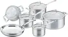 Scanpan Impact 10-Piece Cookware Set, Silver, Dishwasher Safe, Oven Safe