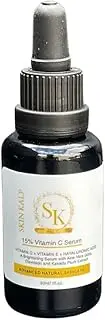Organic 15% Vitamin C Serum for Face With Vitamin E | Hyaluronic Acid | Kakadu Plum Extract | Davidson Plum Extract | Aloe Vera Juice