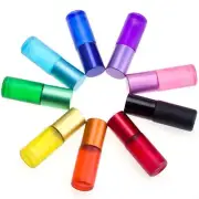 Frosted Color Glass Bottles - Perfume Container Refillable Roller Bottle 5Pcs