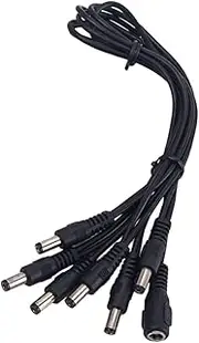 LIFKOME Way Daisy Chain Cable Cord for Electric Guitar Effect Pedals Supply Splitter Adapter Durable Hum Design for Musicians Black