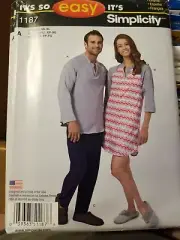 Simplicity Sewing Pattern 1187 Unisex KNIT TOP & PANTS sz XS-XL Easy to Sew