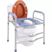 Deewow Raised Toilet Seat Safety Handles 400lb Bathroom Chair Stand Alone Senior