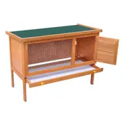 Wood Rabbit Hutch Elevated Outdoor Small Animal Cage Pet Bunny Guinea Pig House