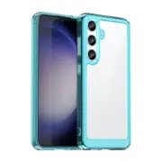 For Samsung Galaxy S24+ Plus Case, Scratch-Resistant Back Cover, Clear Blue