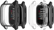 [HEYUS] [2 Pack] Protective Case for Garmin Venu SQ 2/Venu SQ, Full Body Screen Protector Case TPU All-Around Protective Ultra Clear Slim Soft Full Cover for Garmin Venu SQ 2/1 Music GPS