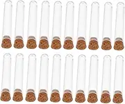 KICHOUSE Test Tubes for Storage 50pcs Bath Salt Storage Tubes with Cork Stopper 5ml 12 * 75mm Lab Home Use