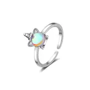 3PCS Copper Woman Fashion Jewelry Unicorn Ring Adjustable Size Open Ring