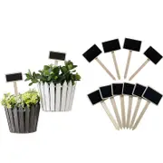 10Pcs Mini Wood Chalkboards Signs Gardening Plant Tags