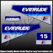 EVINRUDE - 15 hp - DECAL SET - OUTBOARD DECALS