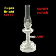 Hurricane Super bright battery LED LAMP Dollhouse miniature light SILVER