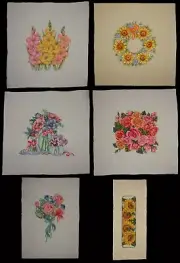 Flowers, Gladioli Roses Sunflowers, Handmade Cross Stitch, Unframed *You Choose*