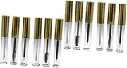 Beaupretty 2sets 6pcs Lid Empty Makeup Bottles for Lip Gloss Eyeliner Eyelash Brush Durable Lightweight Sub Packaging Containers for DIY Cosmetics 6pcs*2