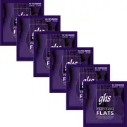 6 Sets GHS M3050 Precision Flatwound Long Scale Medium Plus Bass Strings 45-105