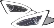 LED DRL Daytime Running Light Front Driving Fog Lamps w/Turn Signal Assembly Accessories Compatible With Edge 2015 2016 2017 2018